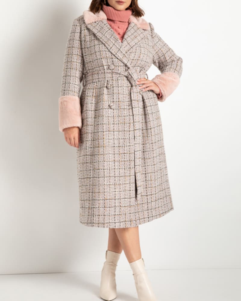 Belted tweed coat hotsell
